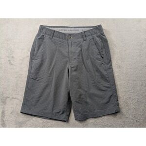 Under Armour Mens HeatGear Golf Shorts Gray Polka Dot Loose Fit Size 32